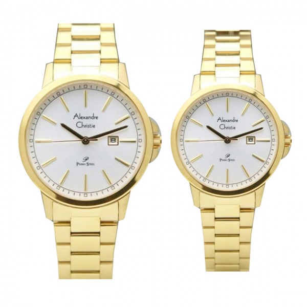 Alexandre Christie AC 1014 Gold White Couple